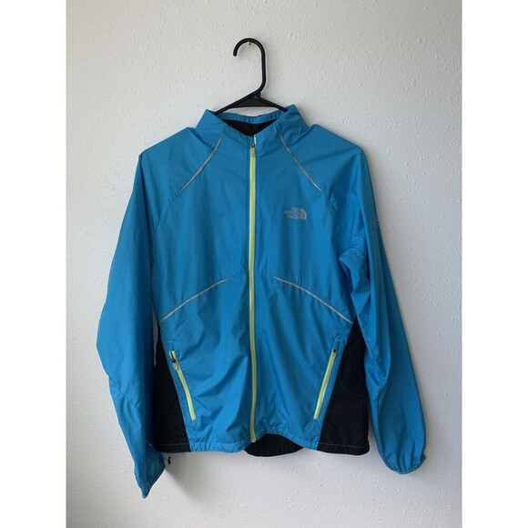 THE NORTH FACE FLIGHT SERIES FULL ZIP WINDBREAKER JACKET BLUE & BLACK SIZE M - Picture 1 of 5